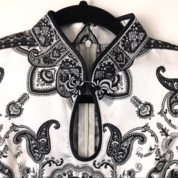 Cute Short Sleeves Bandana Pattern QipaoTop Size S - Picture 3 of 7